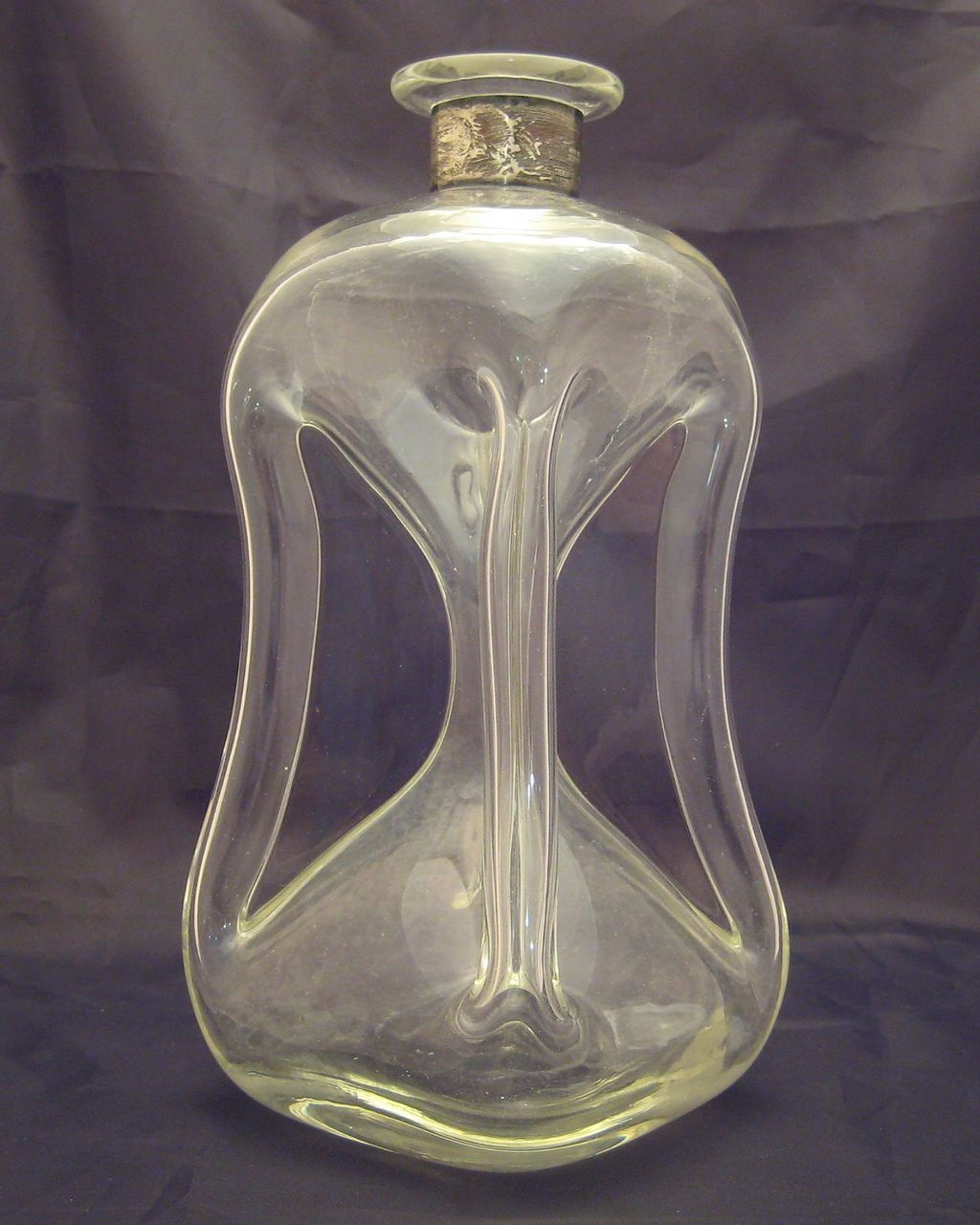 Dutch Glass and Silver Liquor Decanter Dutch Glass and Silver Liquor Decanter