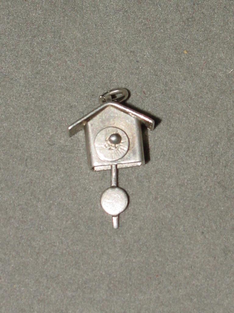 Mechanical Tick Tock Clock Sterling Silver Charm Mechanical Tick Tock Clock Sterling Silver Charm