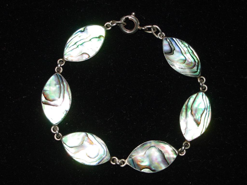 Beautiful Sterling Silver and Abalone Bracelet Beautiful Sterling Silver and Abalone Bracelet