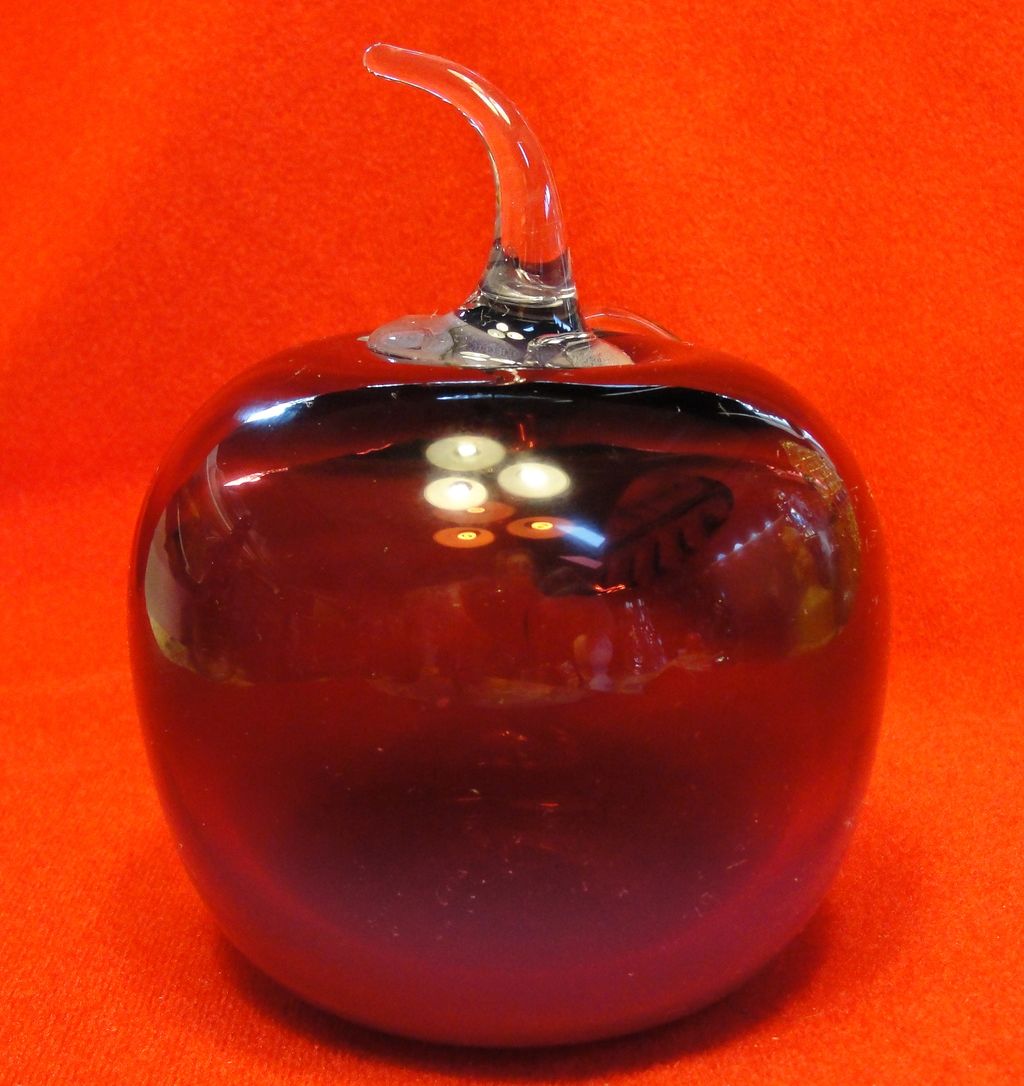 Off Hand Plum Opalescent Glass Apple Off Hand Plum Opalescent Glass Apple