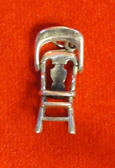 Vintage Beau Sterling Mechanical High Chair Charm Vintage Beau Sterling Mechanical High Chair Charm