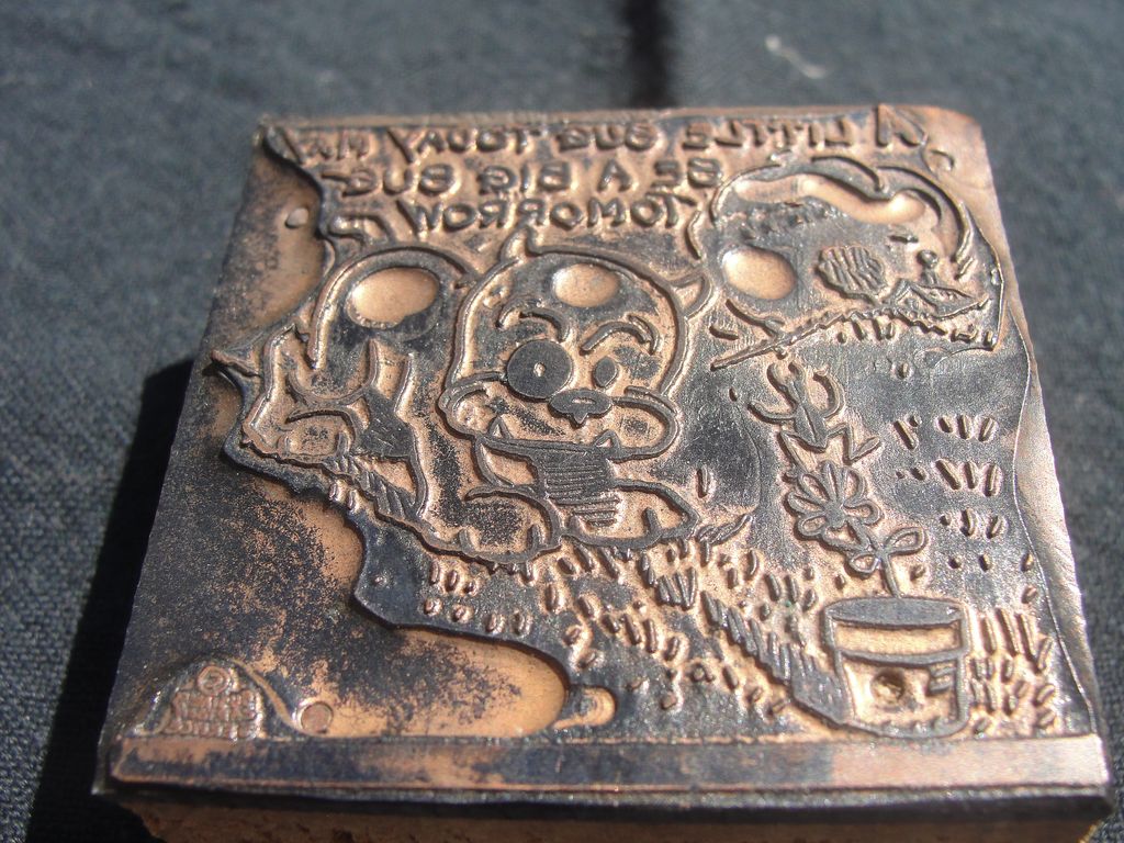 Copper Printing Block #13 Buster and the Bug Copper Printing Block #13 Buster and the Bug
