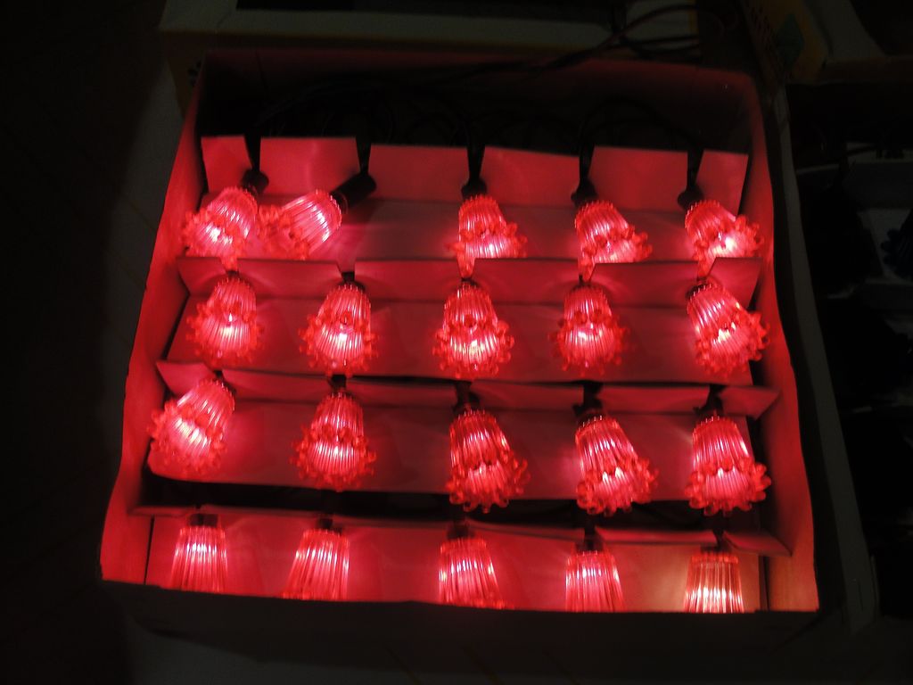 Blue or Pink Bell Shaped Midget Lites Christmas Lights Blue or Pink Bell Shaped Midget Lites Christmas Lights