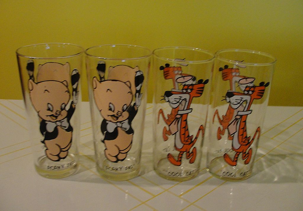 Cool Cat and Porky Pig 1973 Pepsi Collector Glasses Cool Cat and Porky Pig 1973 Pepsi Collector Glasses