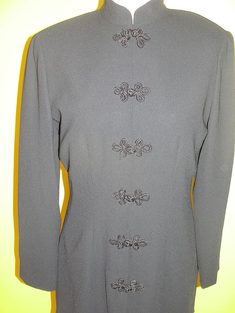 Asian Inspired Black Tunic Dress size 8 Asian Inspired Black Tunic Dress size 8