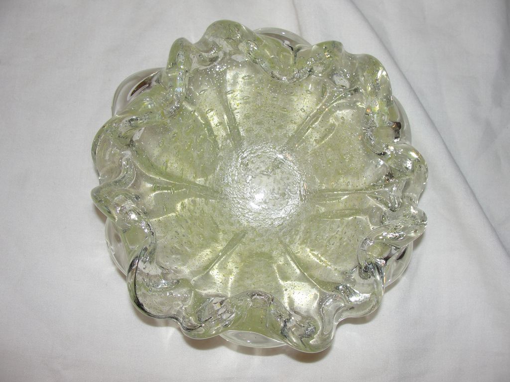 Flowery Glass Candy Dish Flowery Glass Candy Dish