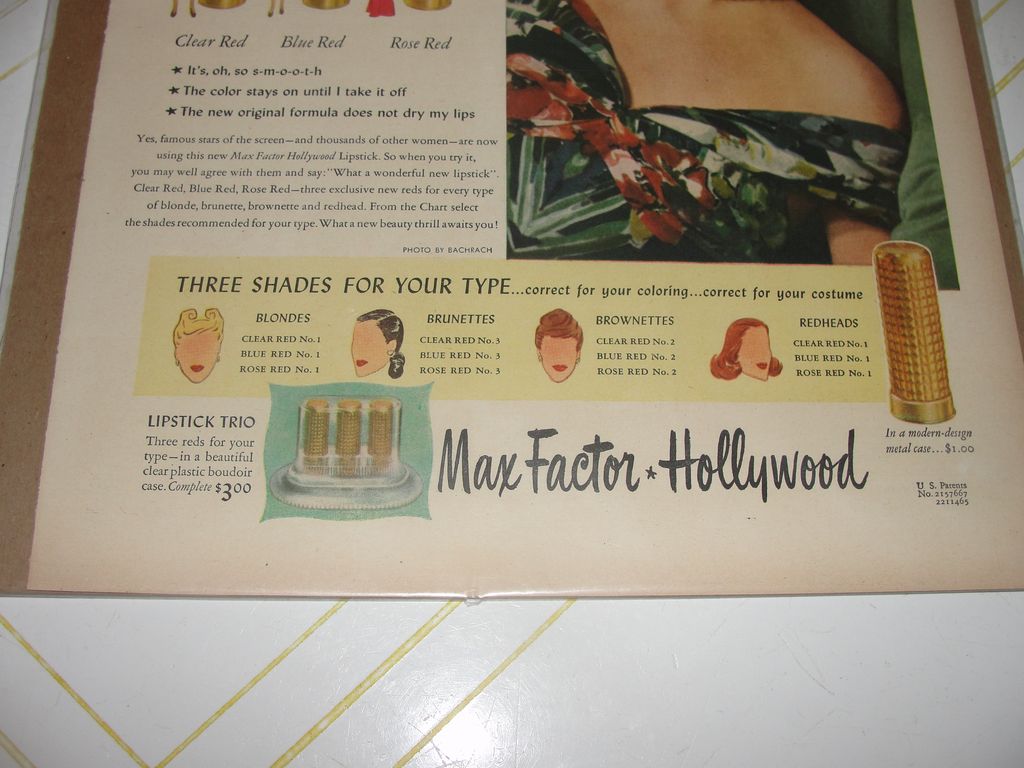 Max Factor ''Irene Dunne'' Lipstick Ad Max Factor ''Irene Dunne'' Lipstick Ad