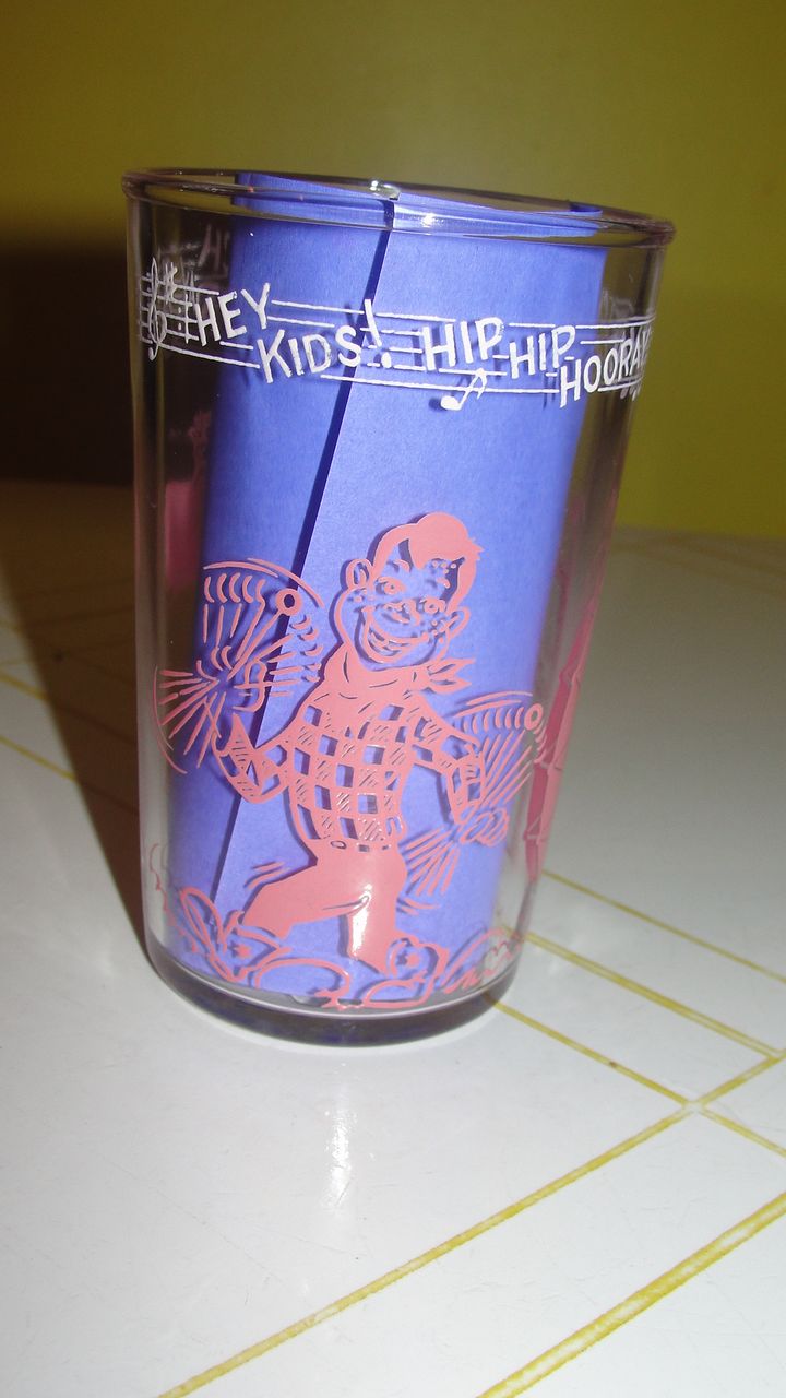 Welch's "Hey Kids Hip Hip Hooray Welch's leads the parade....'' Swanky swig Glass Welch's "Hey Kids Hip Hip Hooray Welch's leads the parade....'' Swanky swig Glass