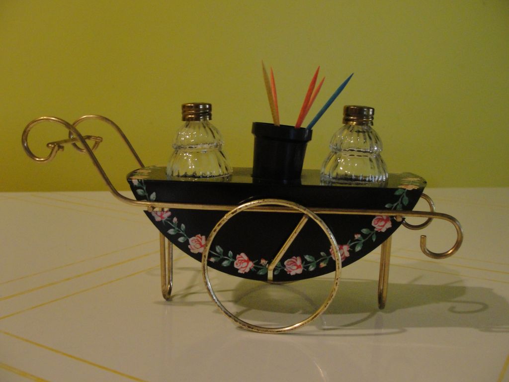 Tea Cart Salt and Pepper Shakers Tea Cart Salt and Pepper Shakers