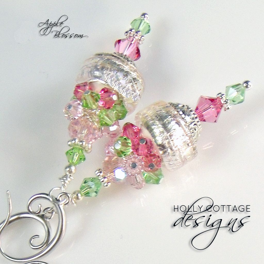 Artisan crafted lampwork and crystal earrings Artisan crafted lampwork and crystal earrings
