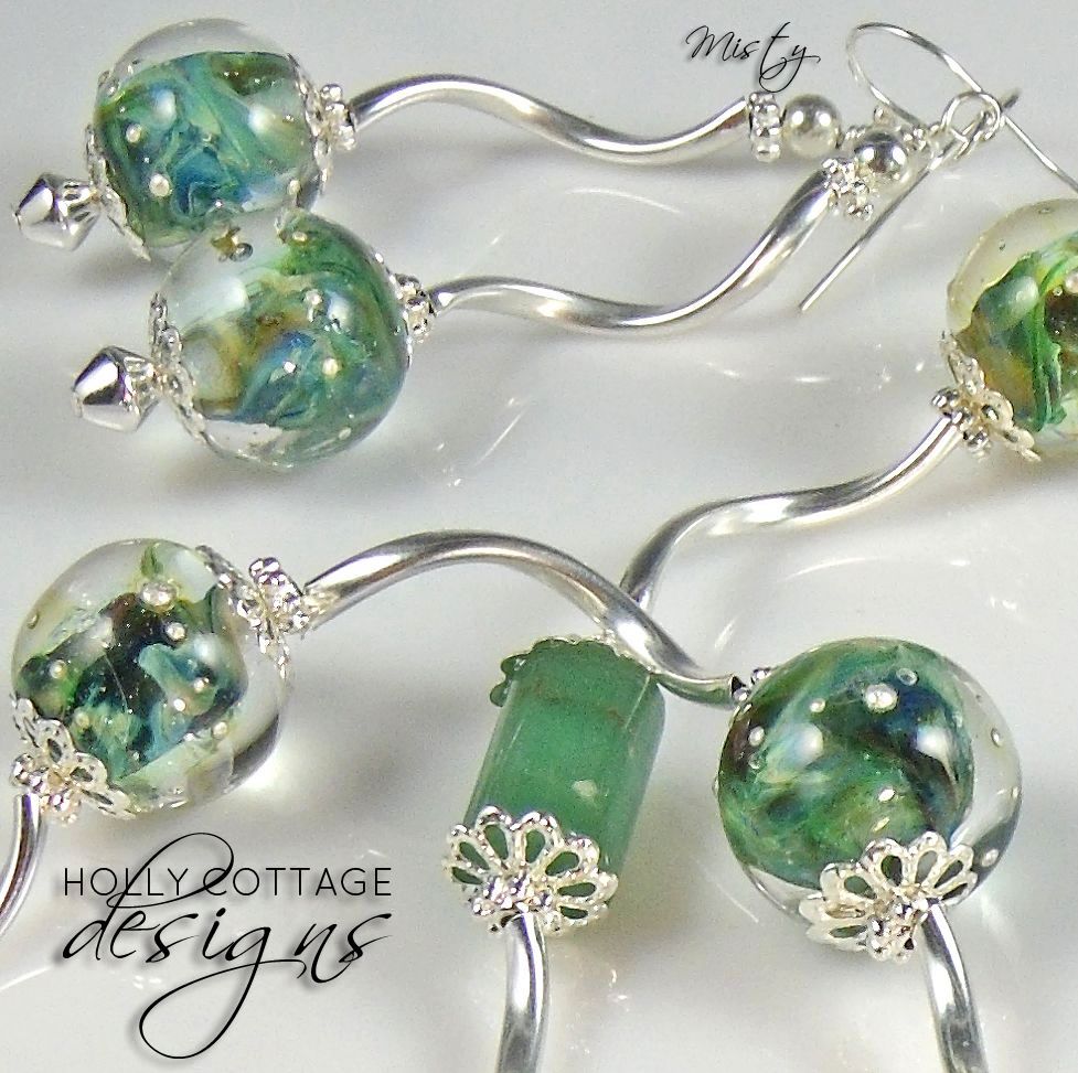 Artisan crafted necklace and earring set Artisan crafted necklace and earring set