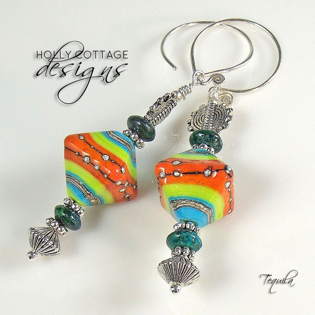 Artisan crafted tequila earrings Artisan crafted tequila earrings