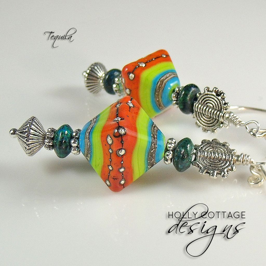 Artisan crafted tequila earrings Artisan crafted tequila earrings
