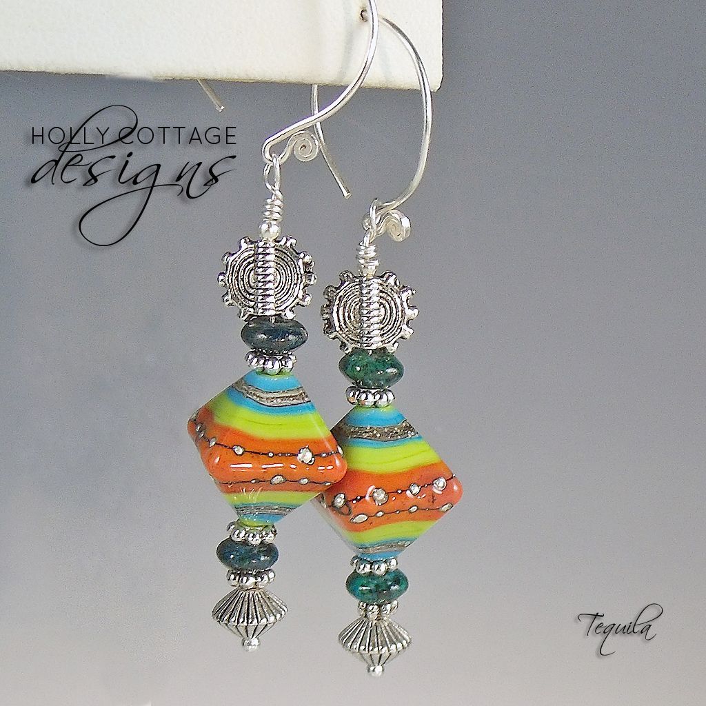 Artisan crafted tequila earrings Artisan crafted tequila earrings