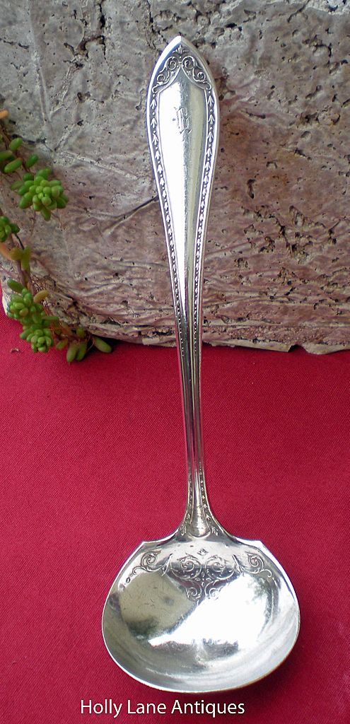 Victorian Silver Plate Ladle Sheraton Pattern c.1910 Victorian Silver Plate Ladle Sheraton Pattern c.1910