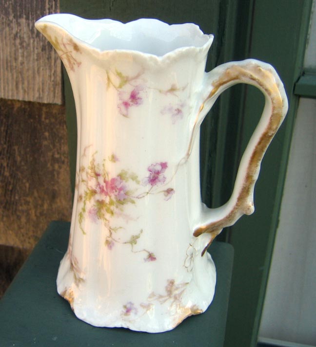 Antique Haviland Limoges Pitcher Creamer St Germain Blank Violets Antique Haviland Limoges Pitcher Creamer St Germain Blank Violets