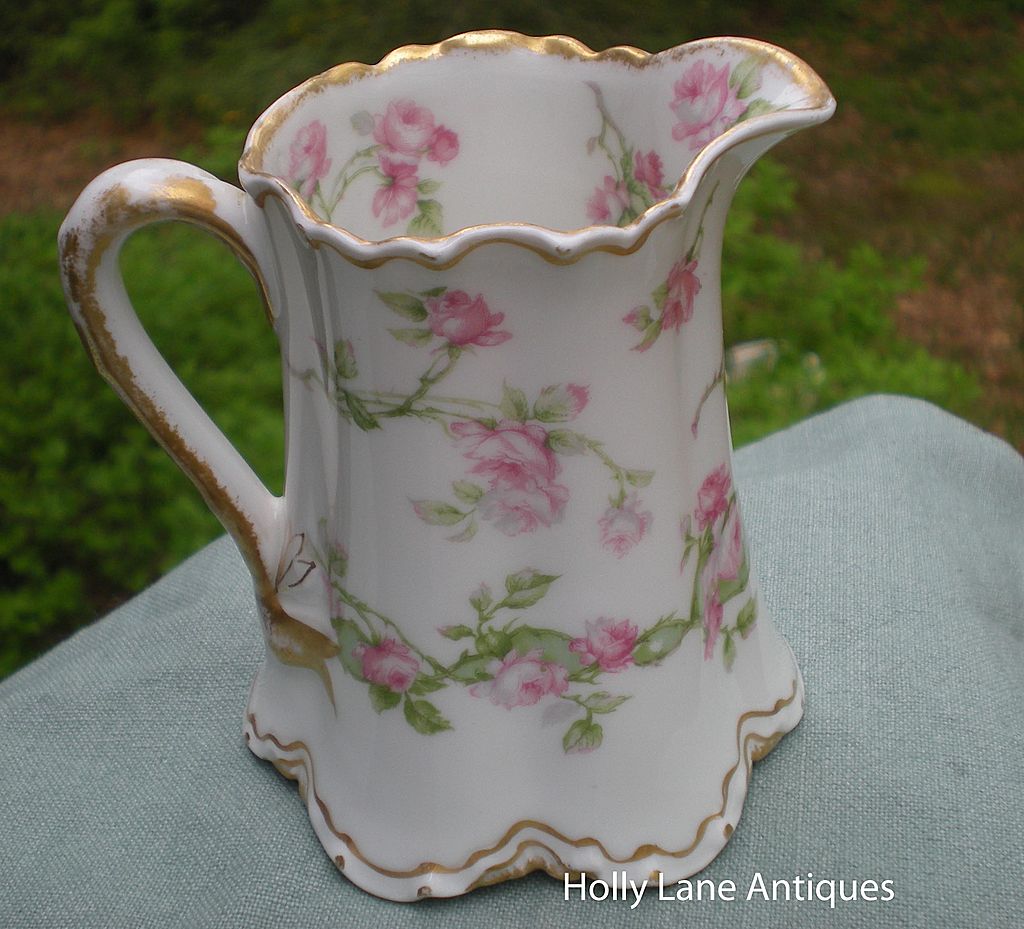 Antique Haviland Limoges Small Pitcher / Creamer Long Stemmed Roses Antique Haviland Limoges Small Pitcher / Creamer Long Stemmed Roses