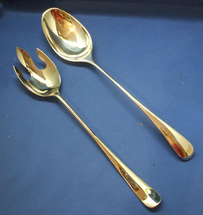 Dansk Silverplate Huge Serving Spoon & Fork Made in Japan Dansk Silverplate Huge Serving Spoon & Fork Made in Japan