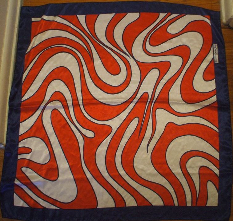 Nam Tea Pyeong Yong Fashion Red, White, Blue Satin Scarf Nam Tea Pyeong Yong Fashion Red, White, Blue Satin Scarf