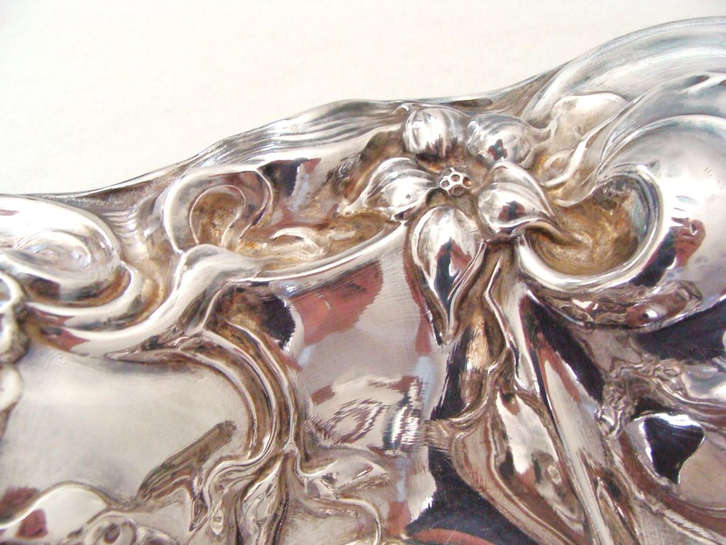 Pre 1898: Lovely and Large, Art Nouveau Bowl By Forbes Silver company Pre 1898: Lovely and Large, Art Nouveau Bowl By Forbes Silver company