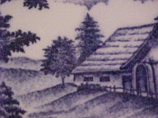 Blue Transferware 9 1/4" Plate, Marked "Japan" only Blue Transferware 9 1/4" Plate, Marked "Japan" only
