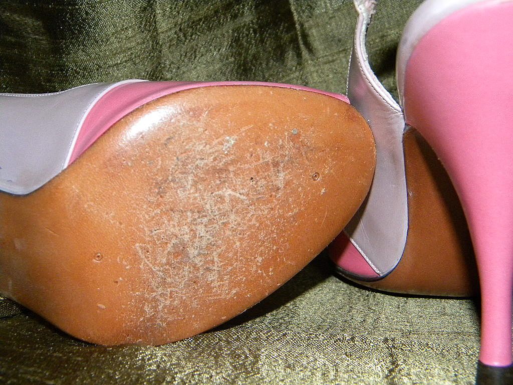Vintage Ladies Amano Pink Peep Toe Slingback Pumps 4B Vintage Ladies Amano Pink Peep Toe Slingback Pumps 4B