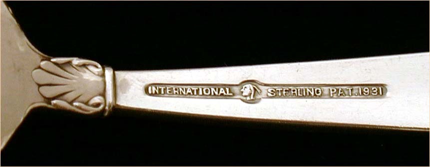 International Sterling Art Deco Empress Pattern Sugar Shell Spoon International Sterling Art Deco Empress Pattern Sugar Shell Spoon