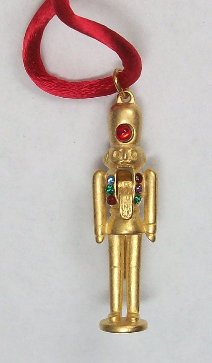 Nutcracker necklace, large size, crystal, 18k matte gold plate Nutcracker necklace, large size, crystal, 18k matte gold plate