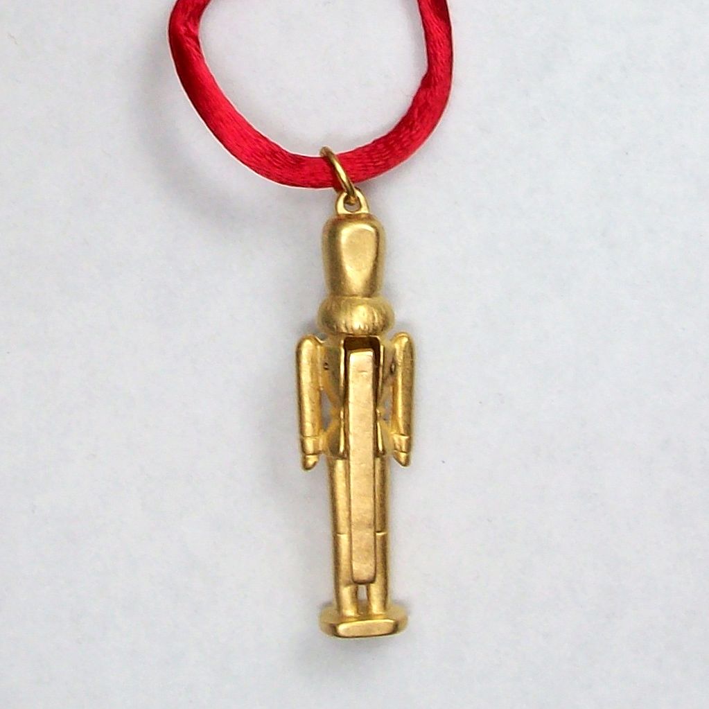 Nutcracker necklace, large size, crystal, 18k matte gold plate Nutcracker necklace, large size, crystal, 18k matte gold plate