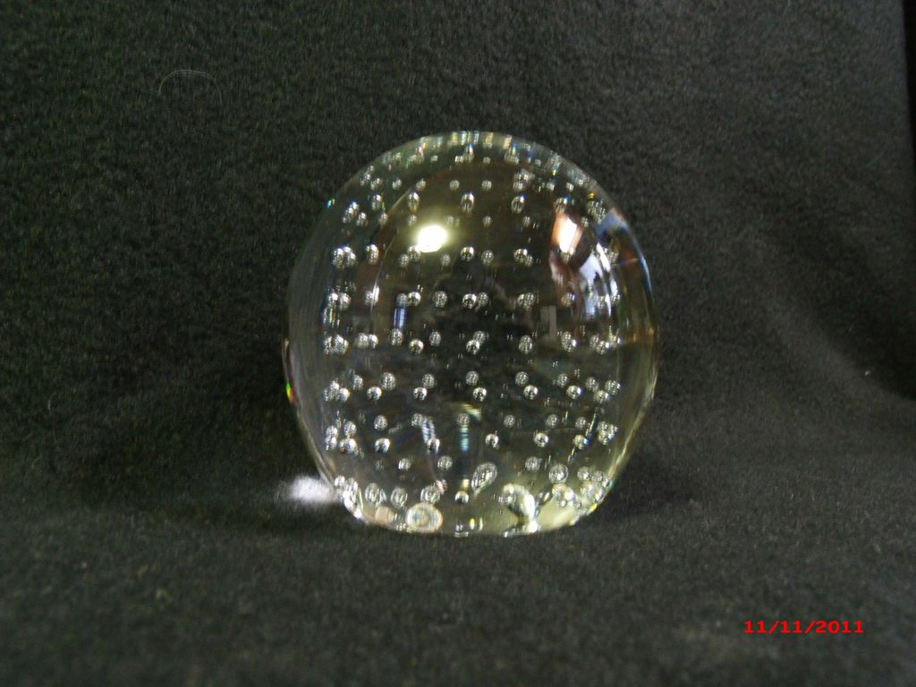 Controlled Bubble Hand Blown Paperweight Controlled Bubble Hand Blown Paperweight