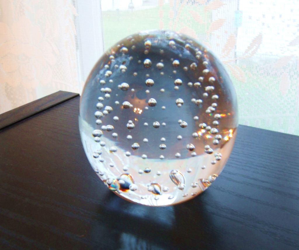 Controlled Bubble Hand Blown Paperweight Controlled Bubble Hand Blown Paperweight