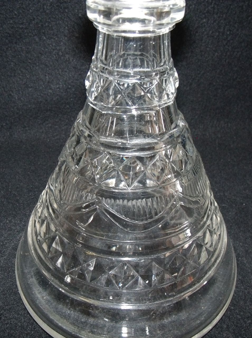 Pressed Glass Decanter With Stopper Pressed Glass Decanter With Stopper