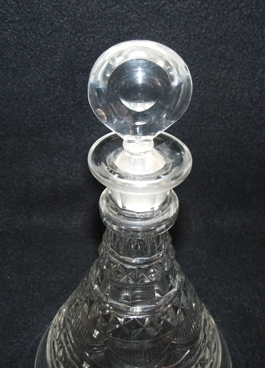 Pressed Glass Decanter With Stopper Pressed Glass Decanter With Stopper