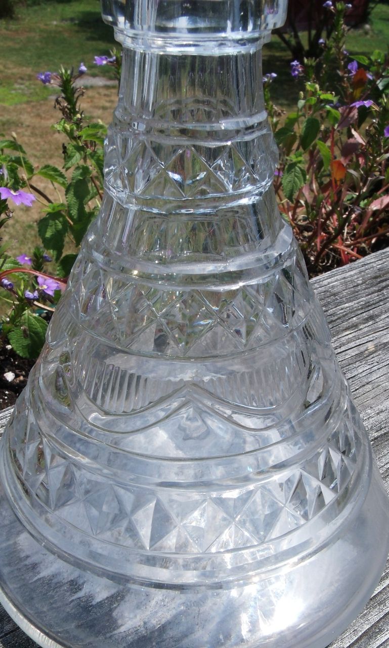 Pressed Glass Decanter With Stopper Pressed Glass Decanter With Stopper
