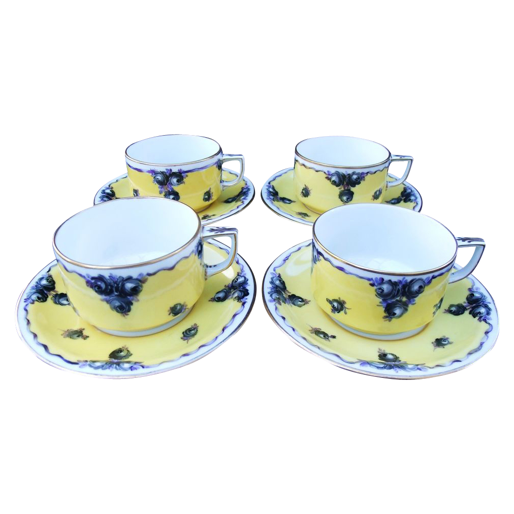 Dresden Porcelain Demitasse Set Dresden Porcelain Demitasse Set