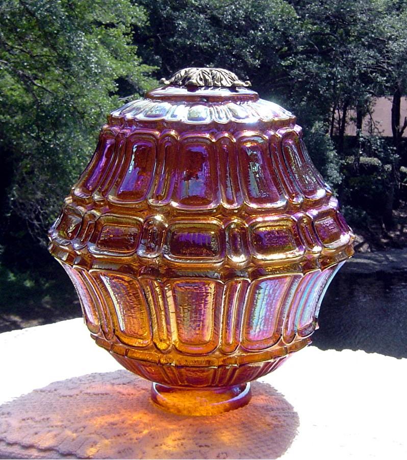 Large Amber Carnival Light Fixture ca Early 1900's Large Amber Carnival Light Fixture ca Early 1900's