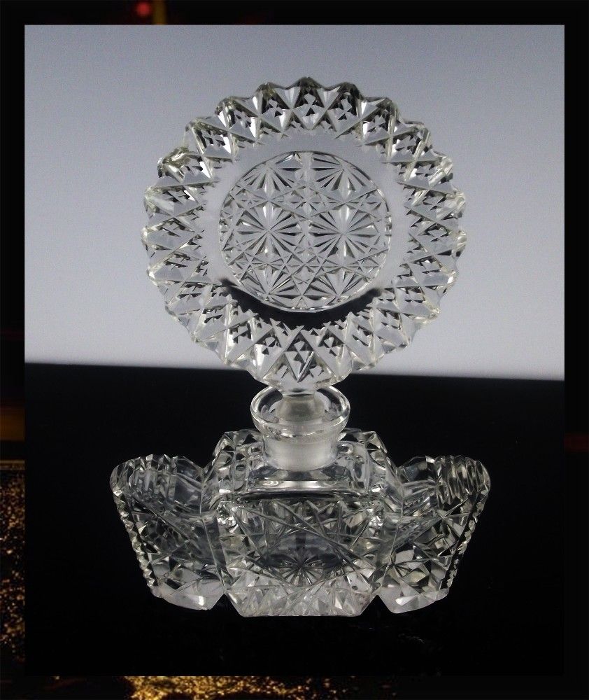 Dramatic Cut Crystal Perfume Bottle Dramatic Cut Crystal Perfume Bottle