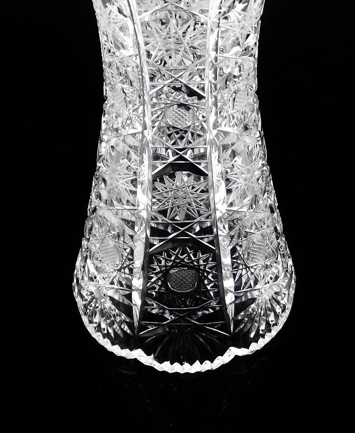 Hand Cut Slovak Crystal Vase from itsabasketcase on Ruby Lane