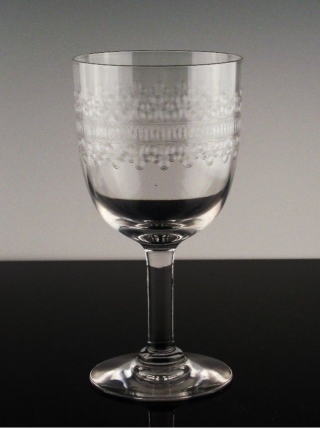 Set of Heisey "Tatting" Water/Large Wine Goblets ca 1917-1928 Set of Heisey "Tatting" Water/Large Wine Goblets ca 1917-1928