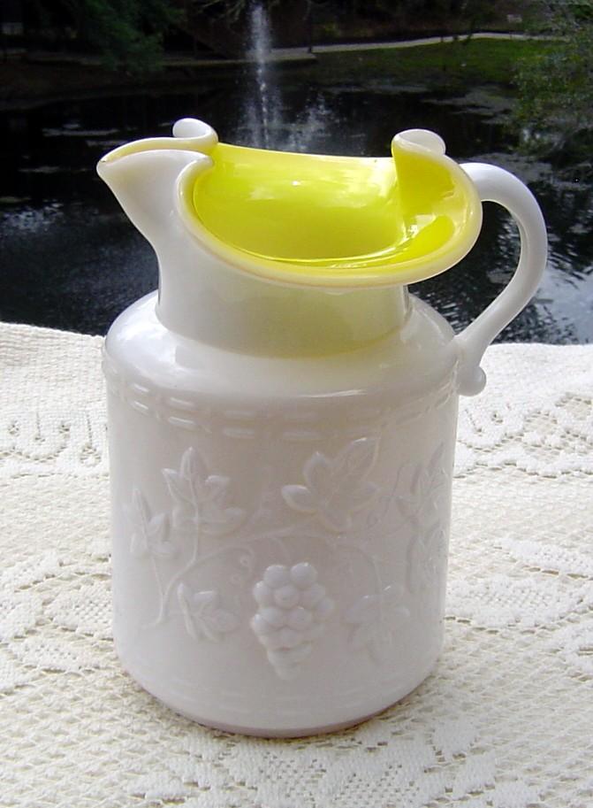 Kanawha's Embossed Cased Glass Pitcher Kanawha's Embossed Cased Glass Pitcher