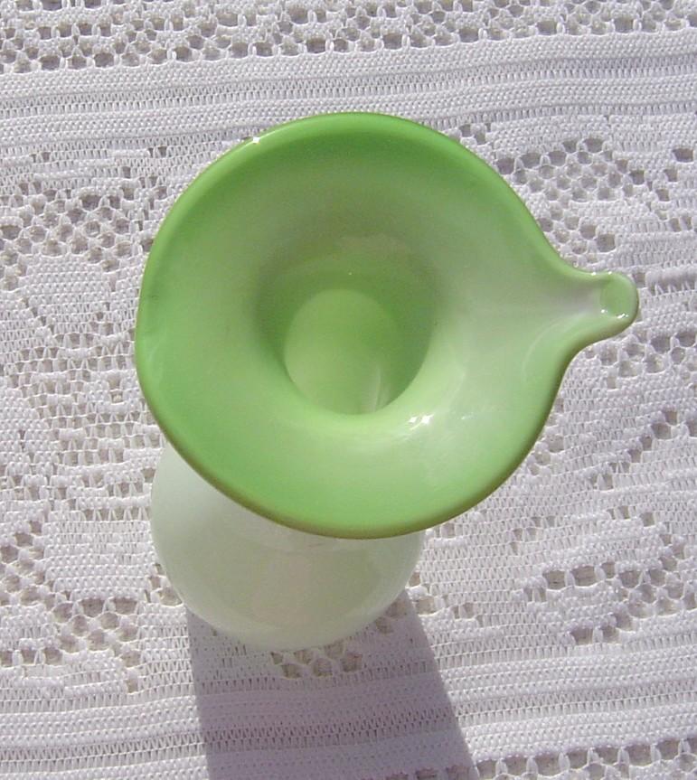 Lime Green Cased Glass Tulip Vase Lime Green Cased Glass Tulip Vase