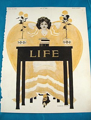 Fade Away Girl In Yellow By Cole Phillips for 1908 Life Magazine Cover Fade Away Girl In Yellow By Cole Phillips for 1908 Life Magazine Cover