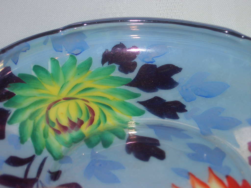 Vintage Gold Castle Chikusa Make in Japan Rolled Rim Floral Dish ~ GORGEOUS Vintage Gold Castle Chikusa Make in Japan Rolled Rim Floral Dish ~ GORGEOUS