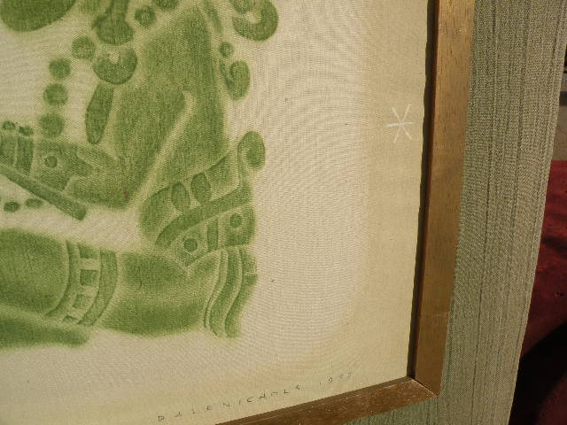 DALE NICHOLS (1904-1995) well listed American painter Mayan indian painting dated 1977 DALE NICHOLS (1904-1995) well listed American painter Mayan indian painting dated 1977