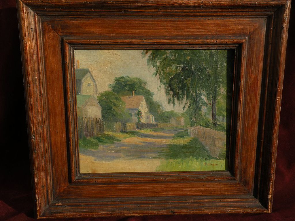 American art circa 1920 Rockport art colony style landscape painting signed American art circa 1920 Rockport art colony style landscape painting signed