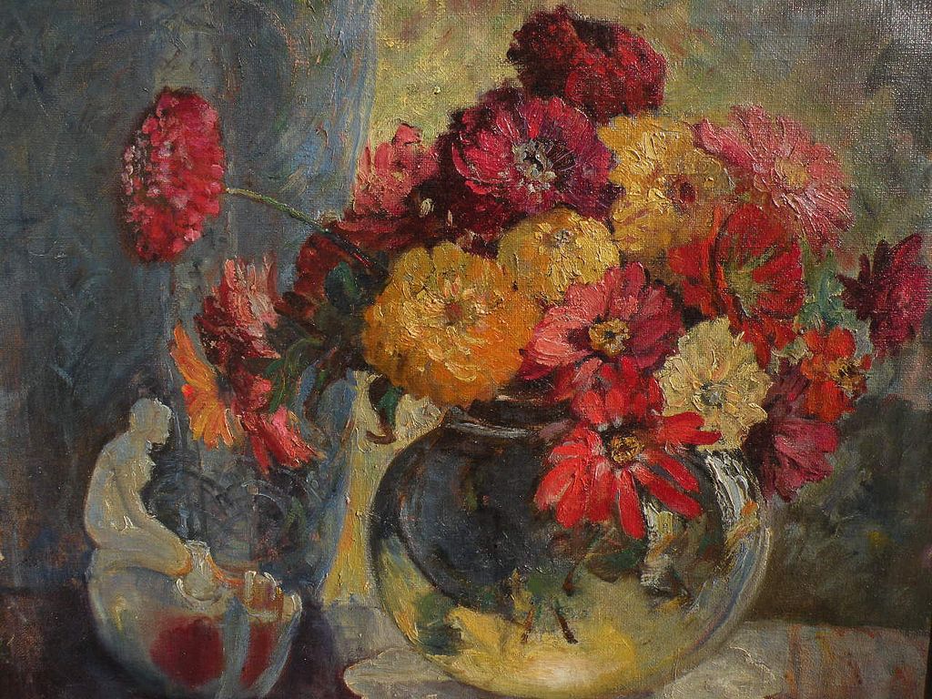 Texas art vintage still life oil painting likely by FRANK KLEPPER (1890-1952) Texas art vintage still life oil painting likely by FRANK KLEPPER (1890-1952)