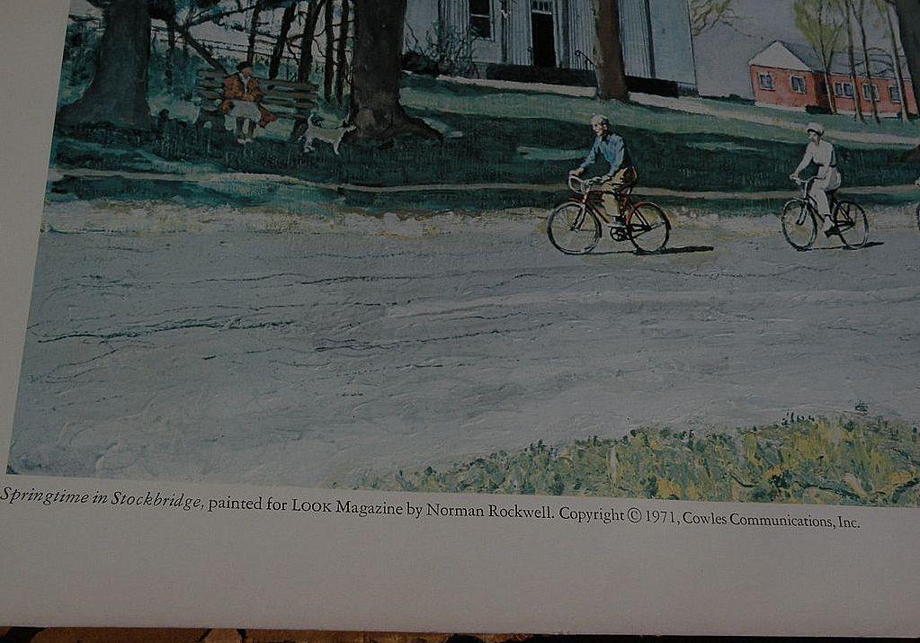 NORMAN ROCKWELL (1894-1978) American art HAND SIGNED 1971 offset print "Springtime in Stockbridge" NORMAN ROCKWELL (1894-1978) American art HAND SIGNED 1971 offset print "Springtime in Stockbridge"