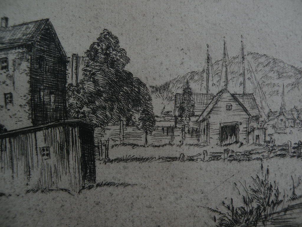 HORACE DEVITT WELSH (1888-1942) American art eastern landscape pencil signed etching HORACE DEVITT WELSH (1888-1942) American art eastern landscape pencil signed etching