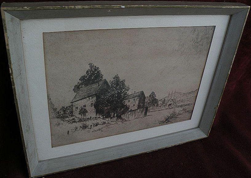 HORACE DEVITT WELSH (1888-1942) American art eastern landscape pencil signed etching HORACE DEVITT WELSH (1888-1942) American art eastern landscape pencil signed etching
