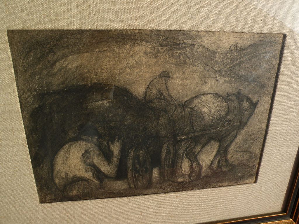EUGENE HIGGINS (1874-1958) American Ash Can School art charcoal drawing from his estate EUGENE HIGGINS (1874-1958) American Ash Can School art charcoal drawing from his estate